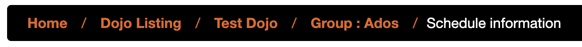 Schedule Breadcrumb