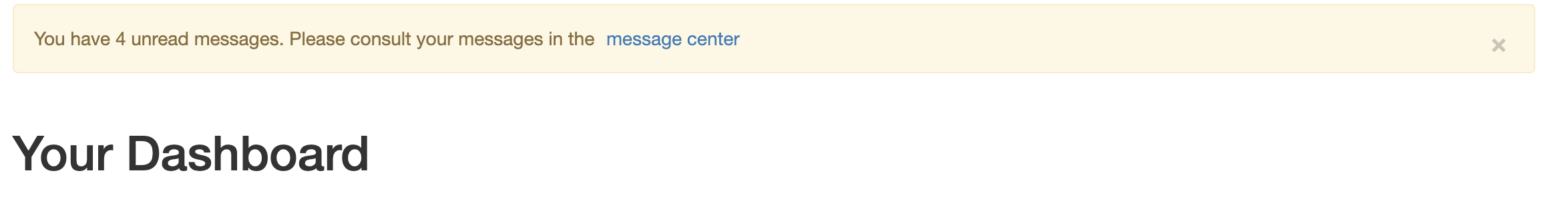 Alert for Admin Comms