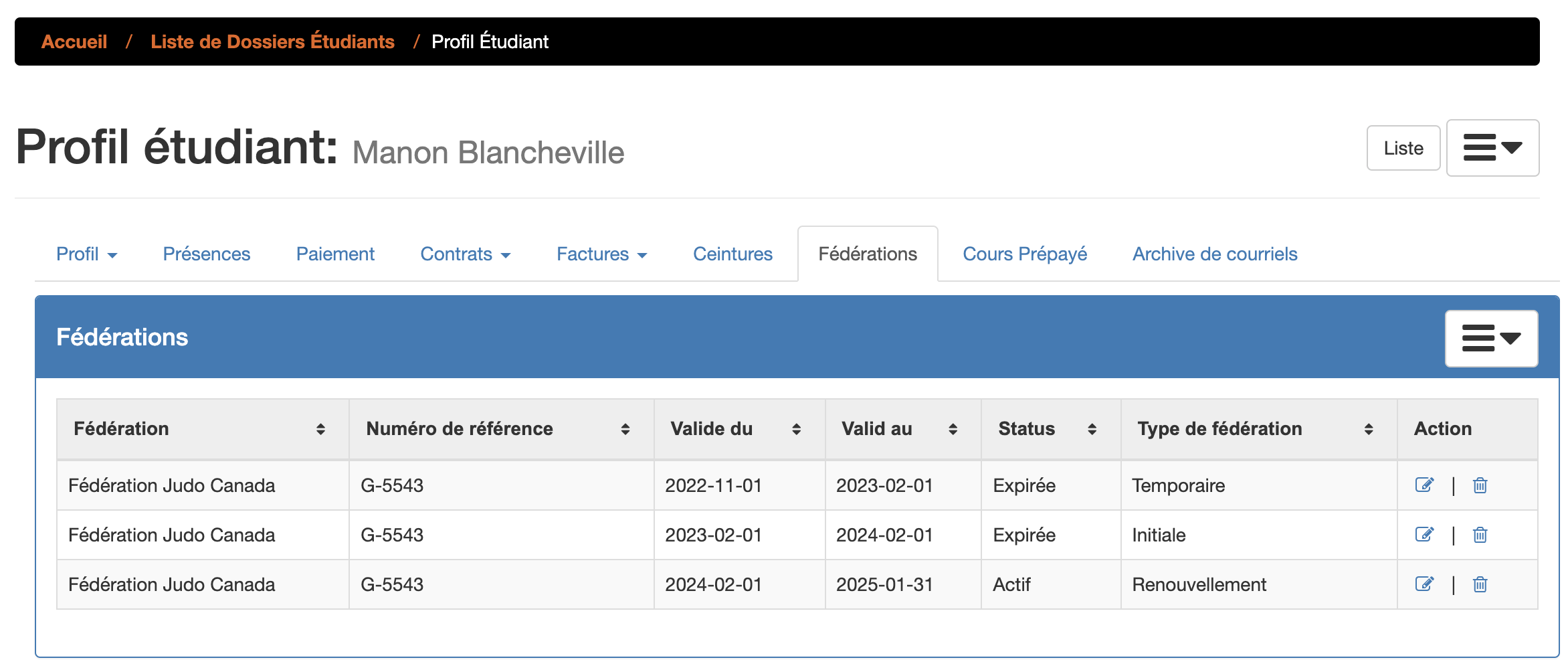 Student Federation Tab